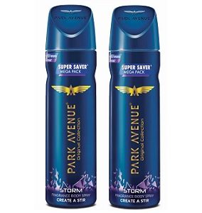 Park Avenue Storm Deodorant Spray - For Men (300 ml, Pack of 2)