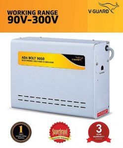 V-Guard AD4 Bolt 9050 Stabilizer for 1.5 Ton AC (90V-300V) for Rs.8,159 – Amazon