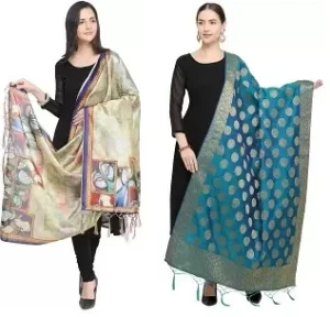 Dupatta (Silk, Banarasi, Printed & more) – Minimum 50% off @ Amazon