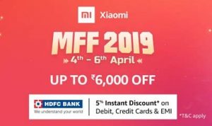 Mi Fan Festival 2019: Up to Rs.6000 off on Mi Phones, LED TV & Accessories + Extra 5% off with HDFC Cards