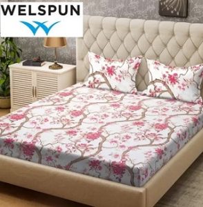 Welspun Cotton Double Bedsheets – Flat 50% off – Amazon