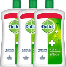 Dettol Liquid Handwash Soap Jar Original (900 mlx 3) worth Rs.627 for Rs.368 – Amazon