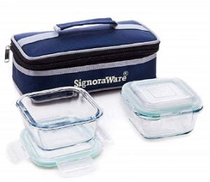 Signoraware Midday Square Glass Lunch Box 320ml Set of 2 worth Rs.655 for Rs.499 @ Amazon
