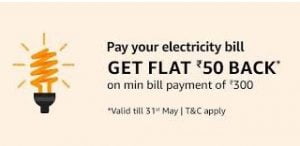 Bill Payment & Recharge: Get up to 100% Back @ Amazon