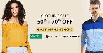 Amazon Clothing Sale: 50% – 70% off