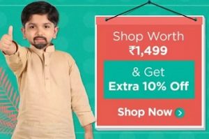 Shop worth Rs.1499 Get Extra 10% off + Extra 10% off with Axis Cards @ Flipkart