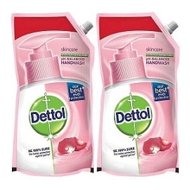 Dettol Skincare Liquid Soap Refill (2×750 ml) for Rs.166 – Amazon