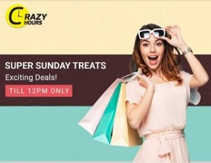 Flipkart Crazy Hours Super Sunday Treats: Up to 70% OFF on Clothing and Accessories