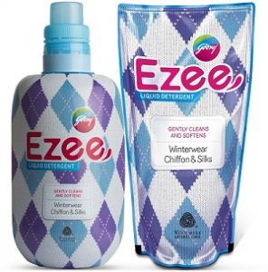 Godrej Ezee Liquid Detergent - 1kg Bottle + 1kg Refill