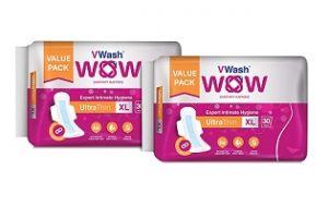 Vwash Wow Ultrathin Sanitary Napkin- Xl (30 Count x 2) worth Rs.584 for Rs.262 – Amazon