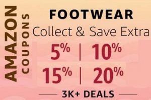 Footwear (Men, Women & Kids) – up to 70% Off + Extra up to 80% Discount Coupon @ Amazon