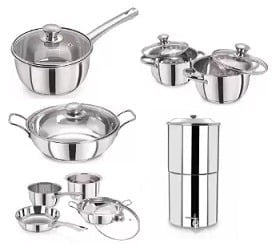 Prestine Stainless Steal Cookware & Serveware – up to 40% Off @ Amazon