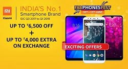 Up to Rs. 6,500 Off + Extra up to Rs. 4000 Off under Exchange on Xiaomi Mi Mobile Phones