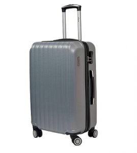 F Gear Ethos ABS 55 cms Silver Softsided Cabin Luggage