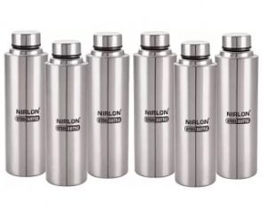 NIRLON Stainless Steel Freezer Water Bottle 6 Piece 1000 ml for Rs.1220 – Flipkart