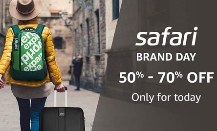 Safari Day – 50-70% off on Safari Suitcases @ Amazon