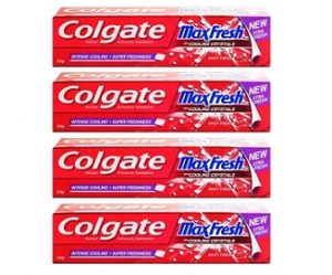 Colgate Maxfresh Spicy Fresh Red Gel Toothpaste (150 g x 4) for Rs.313 – Amazon