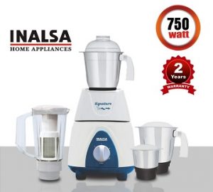 Inalsa Mixer Grinder Signature 750 W ,1.5L Break Resistant Jar for Rs.2374 – Amazon