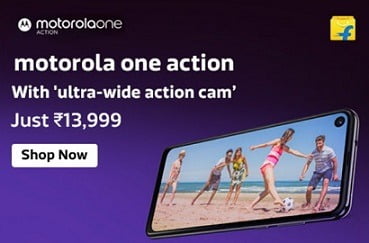 Motorola One Action (128 GB 4 GB RAM) for Rs.10,999 – Flipkart