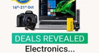Flipkart Big Billion Days Sale: Electronics (Laptops, Camera & Accessories) – up to 80% off + Extra 10% off with Axis & ICICI Bank Cards