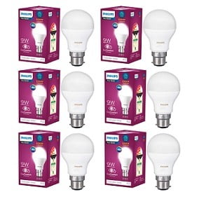 Philips Base B22 9 Watt LED Bulb (Pack of 6) for Rs.550 – Amazon