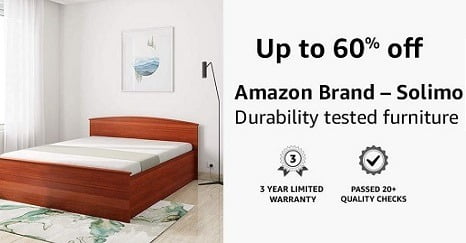 Solimo Furniture range up to 60% off @ Amazon