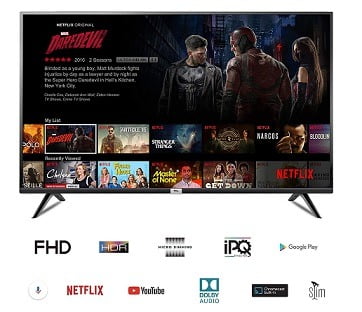 TCL 123.13 cm (49 inches) Full HD LED Certified Android Smart TV P30 49P30FS