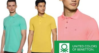 United Colors of Benetton Men’s Solid Regular Fit Polo – Flat 60% off @ Amazon