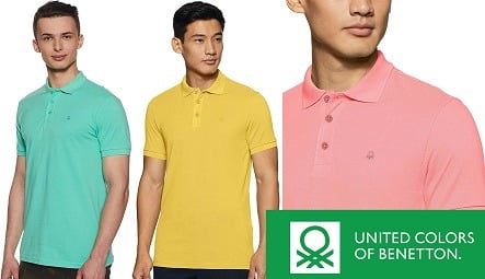 United Colors of Benetton Men’s Solid Regular Fit Polo – Flat 60% off @ Amazon