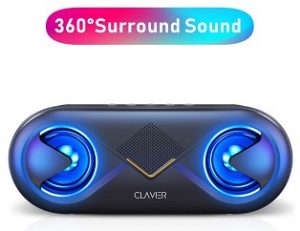 Clavier Atom Portable Bluetooth Speaker, Bluetooth 5.0 Wireless Speakers with HD Sound and Rich Bass, Built-in Mic for iPhone & Android