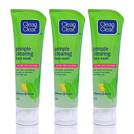 Clean & Clear Pimple Clearing Face Wash (80g x 3) worth Rs.315 for Rs.178 – Amazon