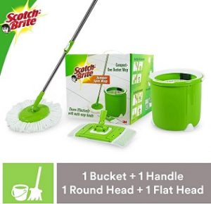 Scotch-Brite Jumper Spin Mop with Round and Flat Heads with Refill for Rs.1,899 – Amazon
