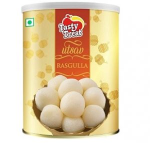 Tasty Treat Rasgulla Tin 1kg (16 Pcs) worth Rs.290 for Rs.147 – Amazon