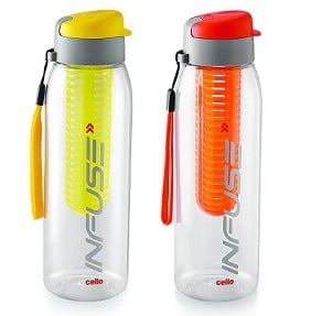 Cello Infuse Plastic Water Bottle 800ml, Set of 2 worth Rs.498 for Rs.259 – Amazon