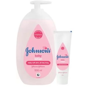 Johnsons Baby Lotion 500ml with Baby Cream 50g