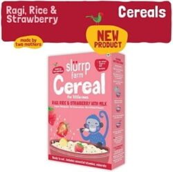 Slurrp Farm Organic Baby Cereal, Ragi, Rice and Strawberry with Milk for Babies 200g worth Rs.300 for Rs.150 – Amazon