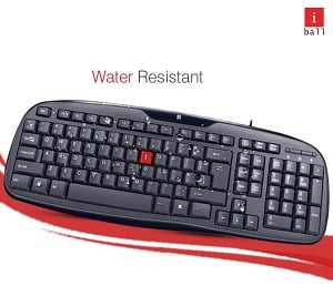 iBall Winner Soft Keys Water Resistant Wired Keyboard for Rs.299 – Amazon