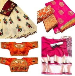 Puja Mills Sarees & Designer Blouses under Rs.1000 @ Amazon