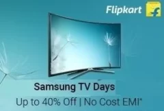 Samsung LED TVs up to 49% off + Exchange Offer + No Cost EMI up to 12 months @ Flipkart Samsung TV Days