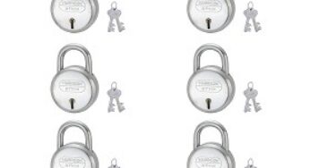 Harrison Steel 4 Levers Padlock with 2 Keys (Pack of 6) for Rs.171 – Amazon