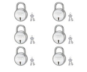 Harrison Steel 4 Levers Padlock with 2 Keys (Pack of 6) for Rs.171 – Amazon