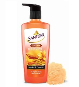 Santoor Skin Care Body Wash 250ml with Loofah Free