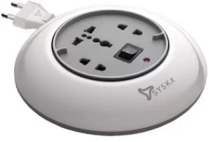 Syska Power Wheel Extension Board 3 Socket Surge Protector for Rs.268