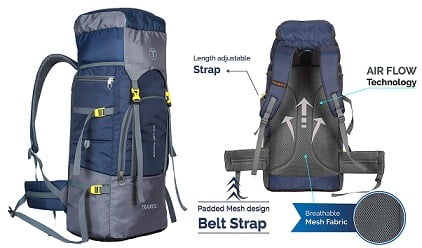 TRAWOC Trekking or Hiking Backpack 55 LTR Rucksack