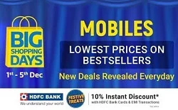 Jaw Dropping Prices – Mobile Phones + 10% Extra Off with HDFC Debit / Credit Card @ Flipkart