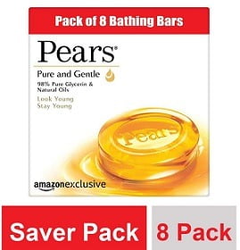 Pears Pure and Gentle Bathing Bar 125g X 8 for Rs.462 – Amazon