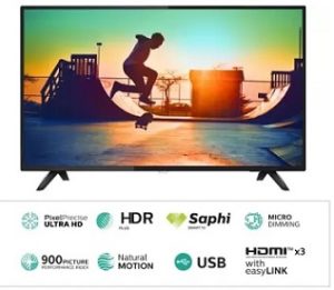 Philips 50 inch Ultra HD (4K) LED Smart TV for Rs.31,999 – Flipkart