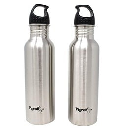 Pigeon by Stovekraft Stainless Steel Water Bottle 750ml (Set of 2) for Rs.393 – Amazon