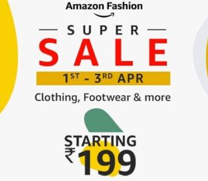 Amazon Fashion Super Sale: Minimum 60% Off on Fashion Style