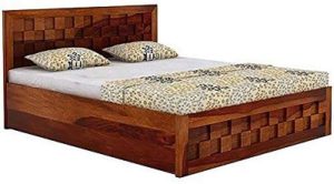 BL Wood Furniture Sheesham Wood King Size Storage Bed